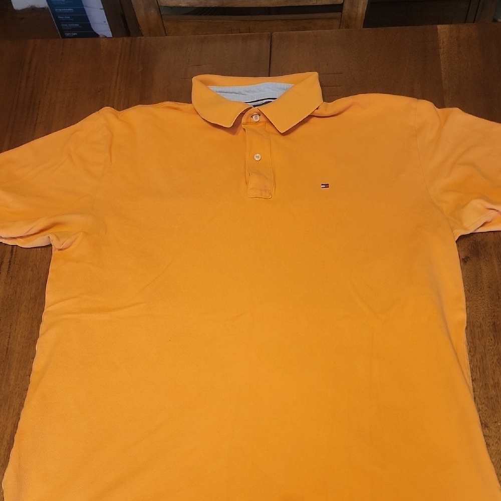 Tommy Hilfiger Men's Orange Polo Shirt